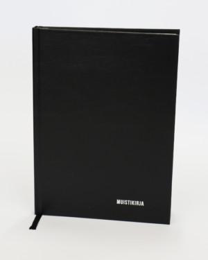Bookcover-muistikirja musta kovakantinen